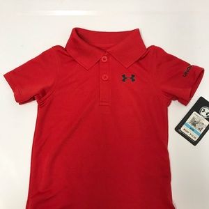 NWT Under Armour Red Onesie 6/9 months
